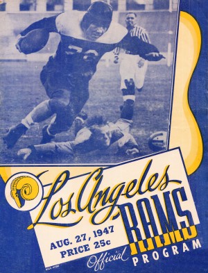 1947 LA Rams Football Program Cover Art