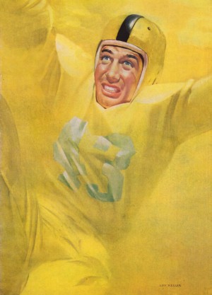 1947 Lon Keller Football Punter Art 