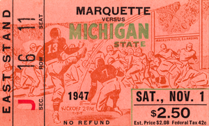 1947 Michigan State Spartans vs. Marquette Hilltoppers 