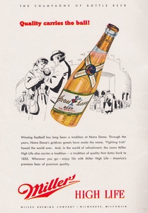 1947 Miller Beer Ad 