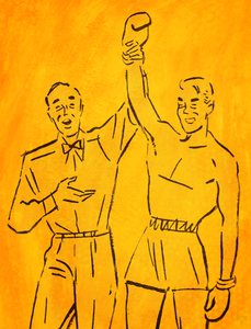 1947 Boxing Champion Art