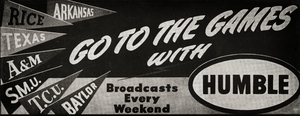 1948 Humble Oil Southwest Conference Football Art