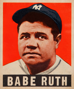 1948 Babe Ruth Baseball Card Art Print