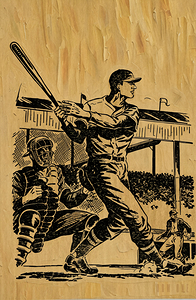 1948 Robert Jenney Baseball Art