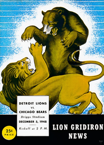 1948 Chicago Bears vs. Detroit Lions Art