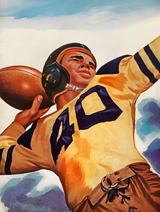 1948 Larry Tisdale Football QB Art