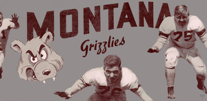 1948 Montana Grizzlies Football Art 