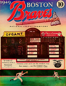 1949 Boston Braves Program Cover Art