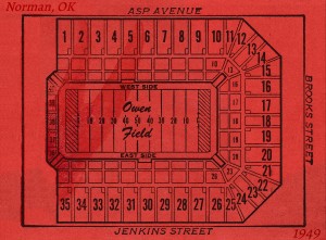 1949 owen field stadium map historic college stadiums