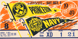1949 Princeton Tigers vs. Navy Midshipmen | Row 1