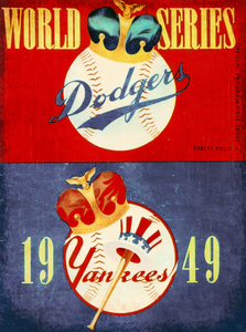 1949 World Series Program Dodgers vs. Yankees Cover Art