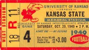 1949_College_Football_Kansasvs.KansasState_MemorialStadium_Vintage_Jayhawk_Art
