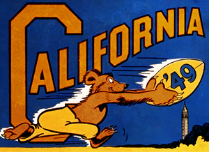 1949 Cal Bear Football Cartoon Art