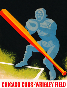 1949 Chicago Cubs Scorecard Remix Art