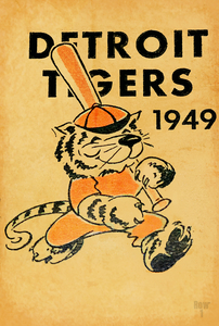 1949 Detroit Tigers Baseball Art