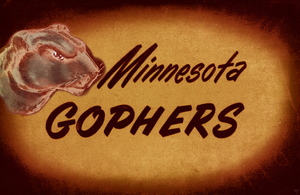 1950 Vintage Minnesota Golden Gopher Art