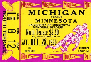 1950 Minnesota Golden Gophers vs. Michigan Wolverines