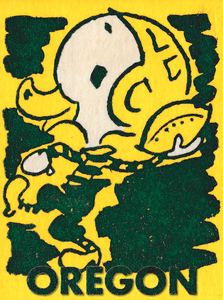 1950 Oregon Duck Football Art | Row 1