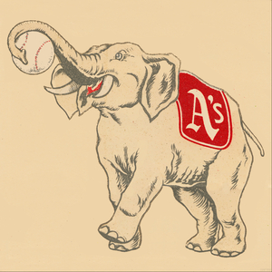 1950 Philadelphia Athletics Baseball Art