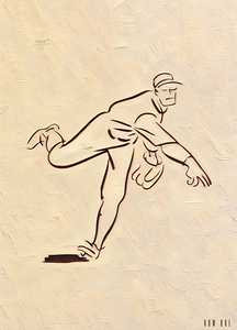 1950 baseball pitcher art