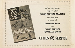 1950 cities service football guide art