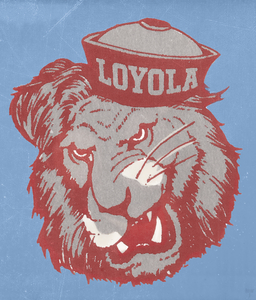 Vintage Loyola Lion Sailor Hat Mascot Art