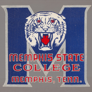 Vintage Memphis State College Tiger Art