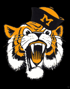 Vintage Missouri Tiger Sailor Hat Mascot Art