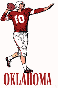 Vintage Fifties Oklahoma Football Art