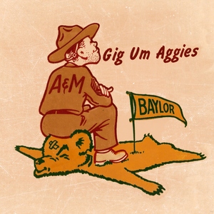 Vintage Fifties Texas A&M vs. Baylor Cartoon Art