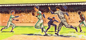 Vintage Fifties Baseball Art