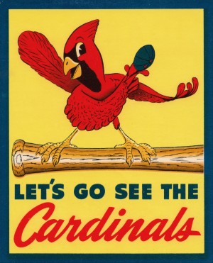 Lets Go See the Cardinals Baseball Art 