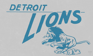 1950s Detroit Lions Art