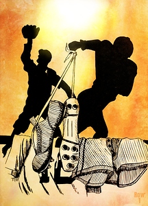 1950s sports art remix
