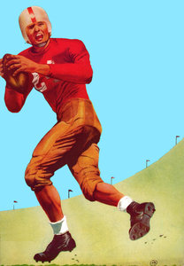1951 Football QB Blue Sky Art 