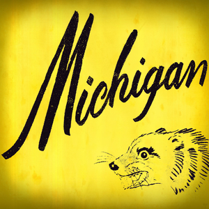 1952 Michigan Wolverine Art