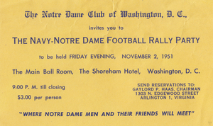 1951 Notre Dame Pep Rally