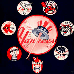1951 New York Yankees Scorecard Remix Art