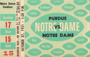 1951 Notre Dame vs. Purdue