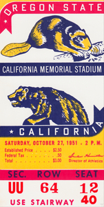 1951 Oregon State Beavers vs. Cal Bears