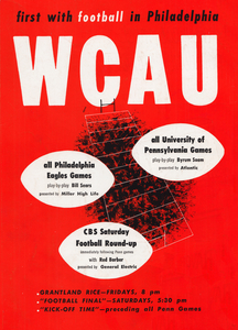 1951 WCAU Radio Philadelphia Football Ad | Row 1