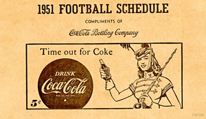 1951 Football Coke Ad 