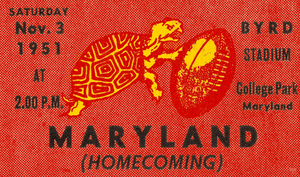 1951 Maryland Terps Football Ticket Remix