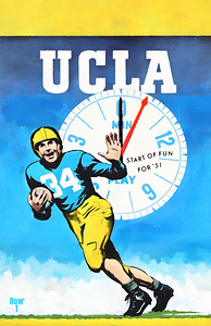 1951 ucla football ticket remix art
