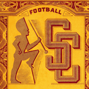 1951 USC Football Ticket Drum Major Art