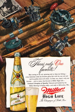 1951 Miller Beer Advertisement Art