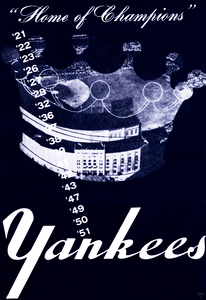 1952 New York Yankees Scorecard Remix Print