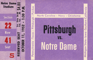 1952 Pitt vs. Notre Dame