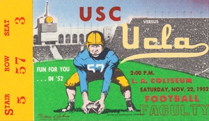 1952 USC vs. UCLA Faculty Ticket