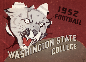 1952 Washington State College Football Art